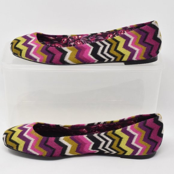 Missoni Target Chevron Zig Zag Ballet Flats NWOT 6 Ballerina Boho Shoe - Picture 5 of 11